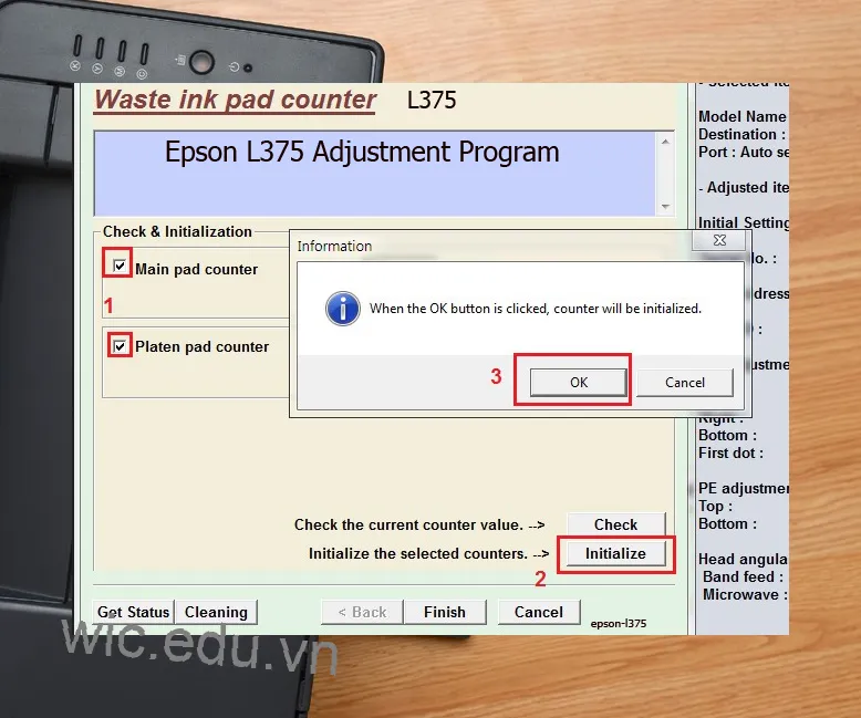 Phần mềm Reset máy in Epson L375