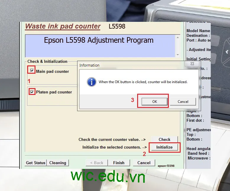 Phần mềm Reset máy in Epson L5598