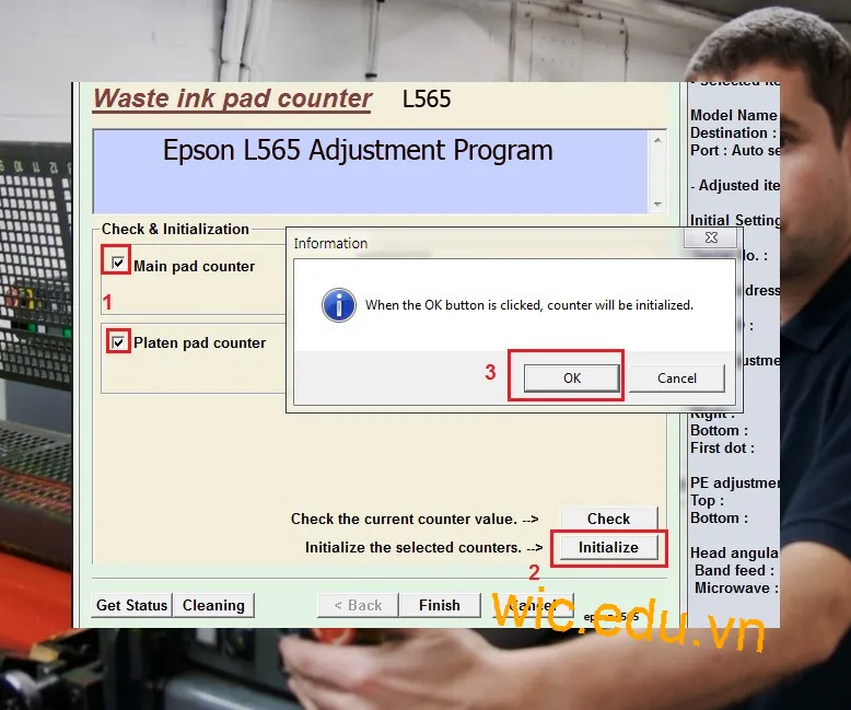 Phần mềm Reset máy in Epson L565