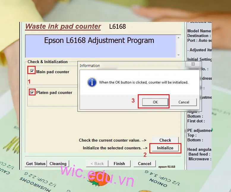 Phần mềm Reset máy in Epson L6168