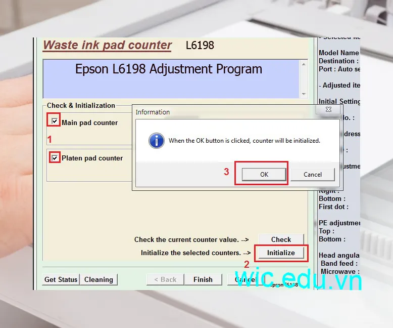 Phần mềm Reset máy in Epson L6198