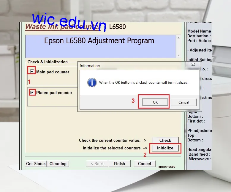 Phần mềm Reset máy in Epson L6580