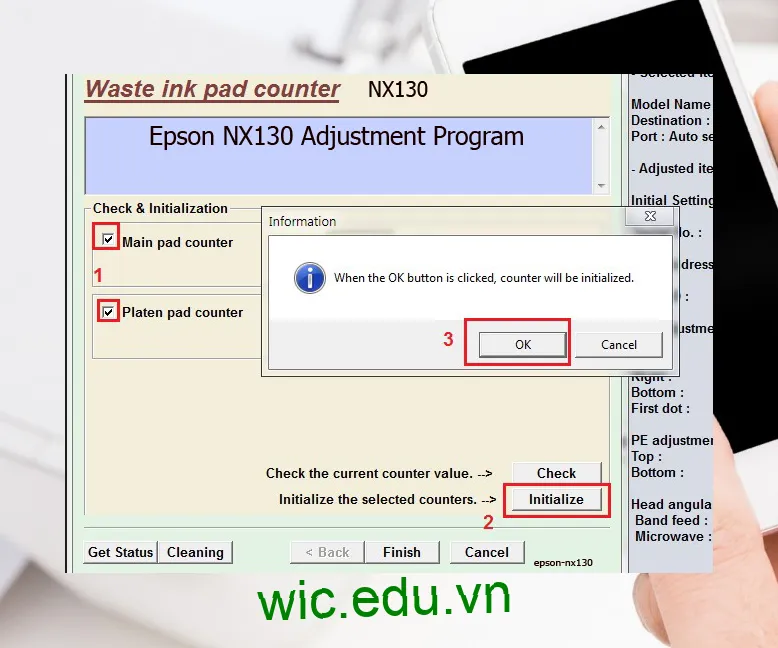 Phần mềm Reset máy in Epson NX130