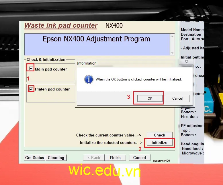 Phần mềm Reset máy in Epson NX400