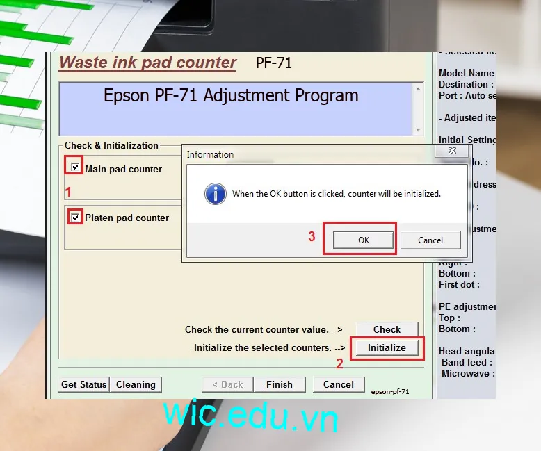 Phần mềm Reset máy in Epson PF-71