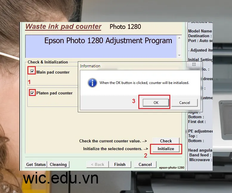 Phần mềm Reset máy in Epson Photo 1280