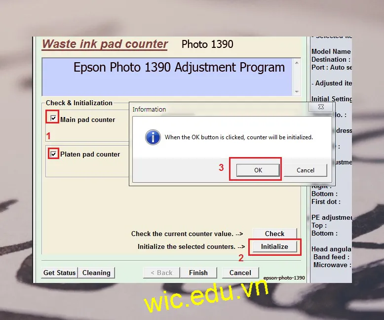 Phần mềm Reset máy in Epson Photo 1390