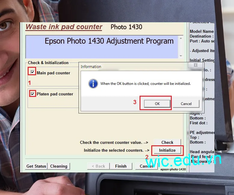 Phần mềm Reset máy in Epson Photo 1430