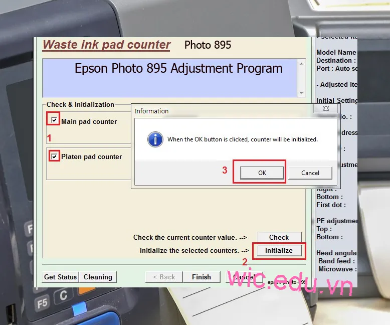 Phần mềm Reset máy in Epson Photo 895