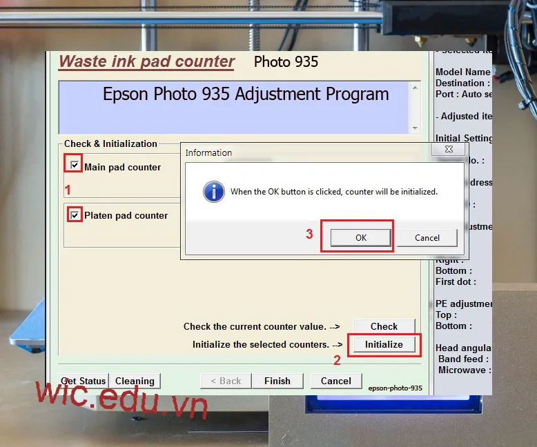 Phần mềm Reset máy in Epson Photo 935