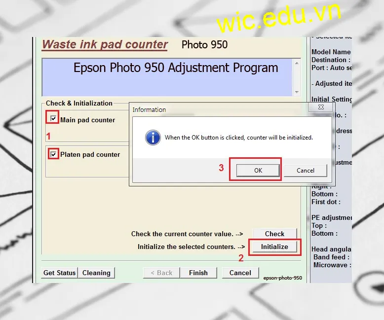 Phần mềm Reset máy in Epson Photo 950