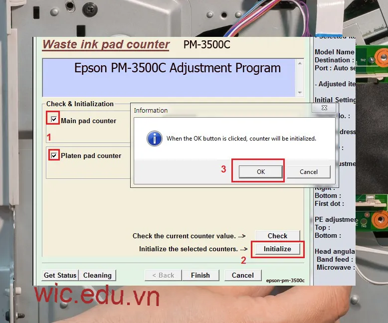 Phần mềm Reset máy in Epson PM-3500C