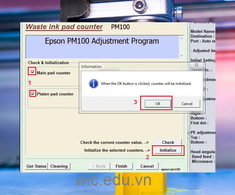 Phần mềm Reset máy in Epson PM100