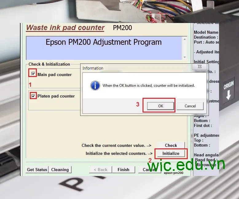 Phần mềm Reset máy in Epson PM200