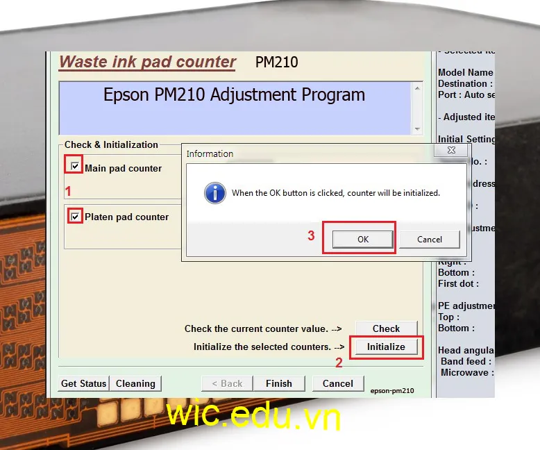 Phần mềm Reset máy in Epson PM210