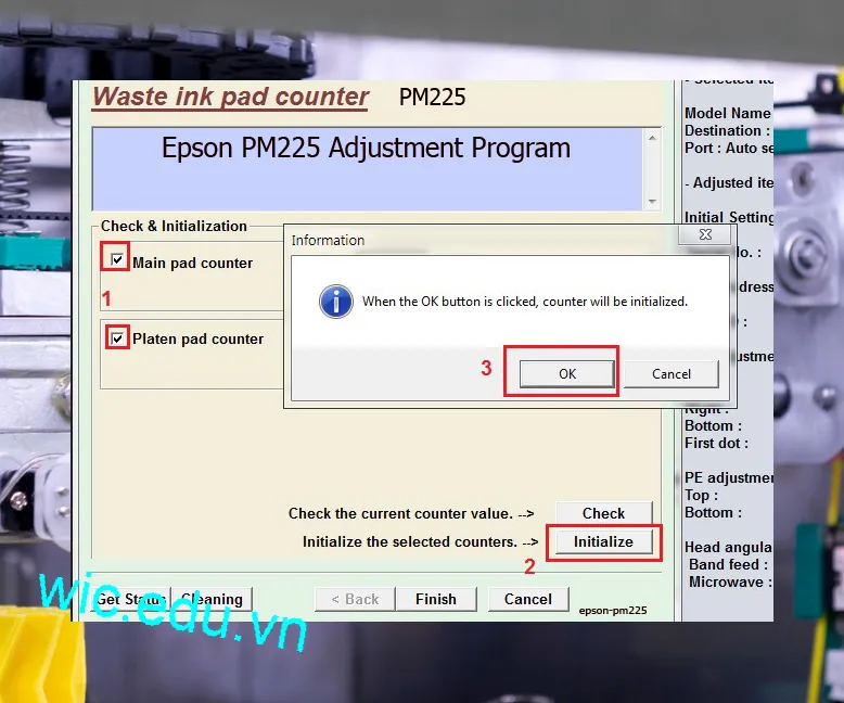 Phần mềm Reset máy in Epson PM225