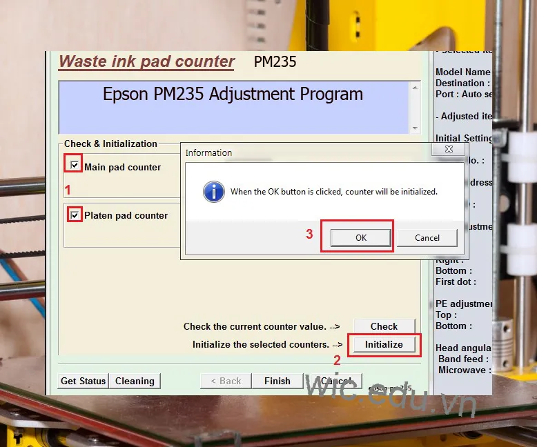 Phần mềm Reset máy in Epson PM235