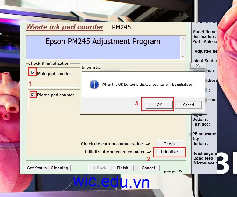 Phần mềm Reset máy in Epson PM245