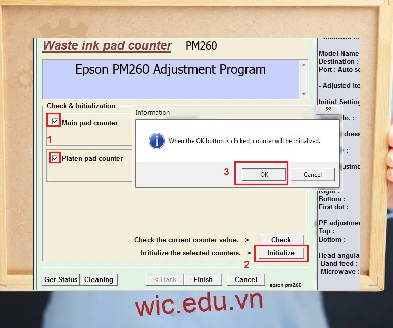 Phần mềm Reset máy in Epson PM260