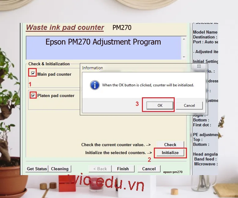 Phần mềm Reset máy in Epson PM270