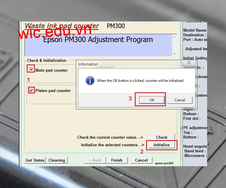 Phần mềm Reset máy in Epson PM300