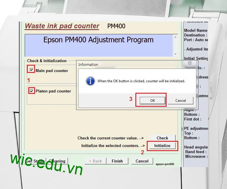 Phần mềm Reset máy in Epson PM400