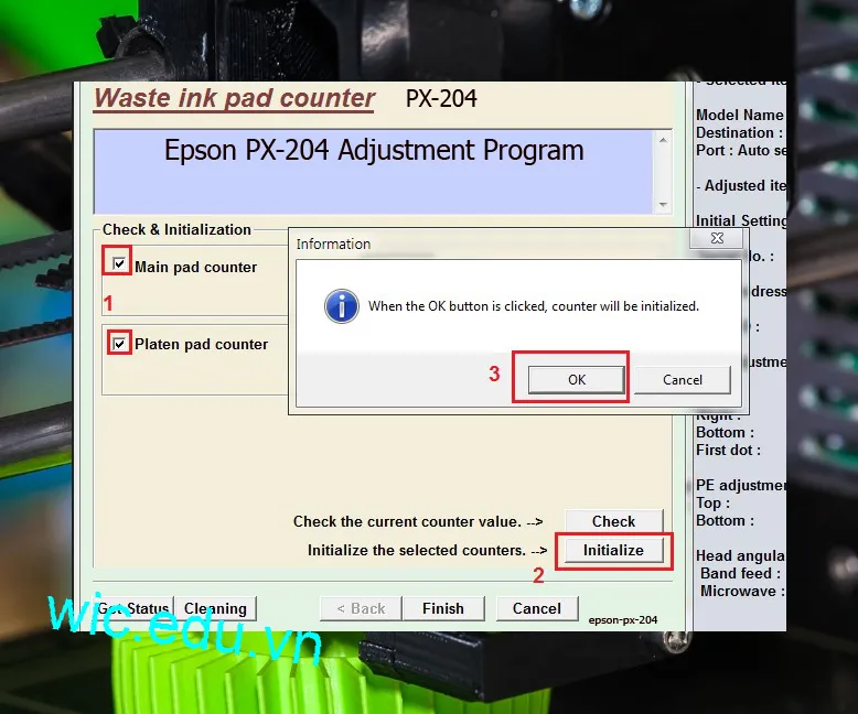 Phần mềm Reset máy in Epson PX-204