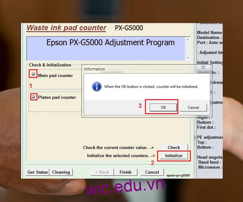 Phần mềm Reset máy in Epson PX-G5000