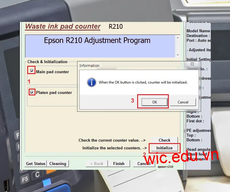 Phần mềm Reset máy in Epson R210