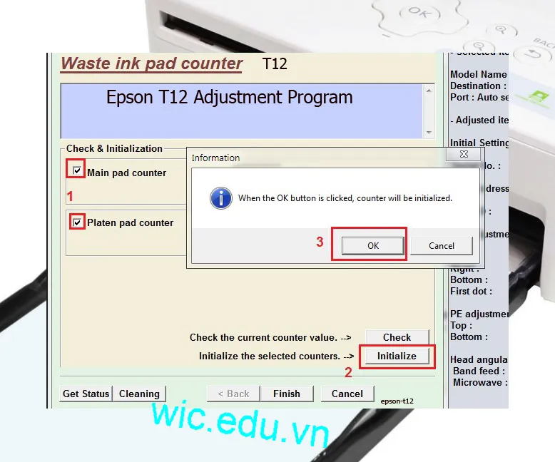 Phần mềm Reset máy in Epson T12