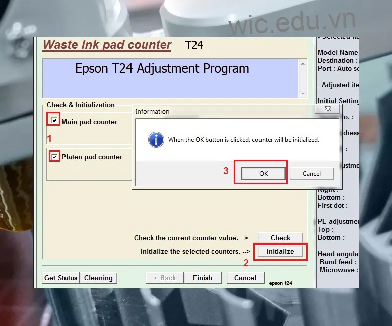 Phần mềm Reset máy in Epson T24