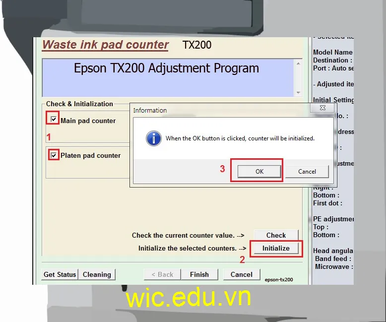 Phần mềm Reset máy in Epson TX200