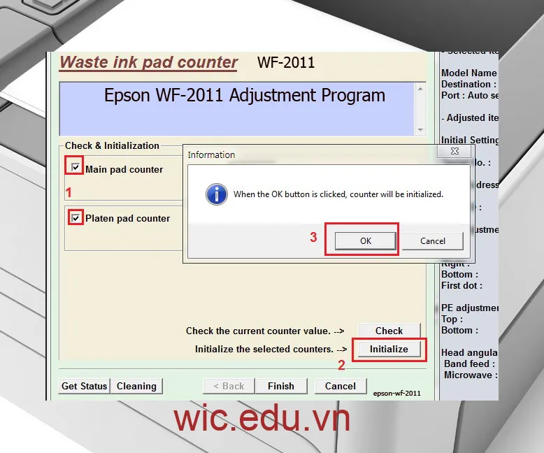 Phần mềm Reset máy in Epson WF-2011