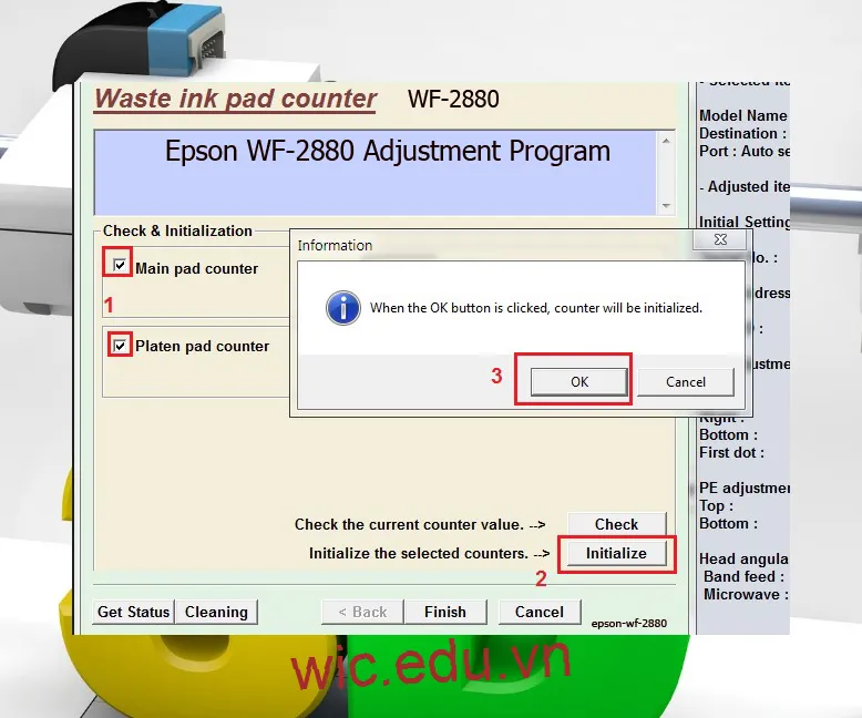 Phần mềm Reset máy in Epson WF-2880