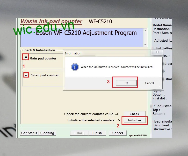 Phần mềm Reset máy in Epson WF-C5210