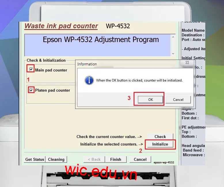 Phần mềm Reset máy in Epson WP-4532