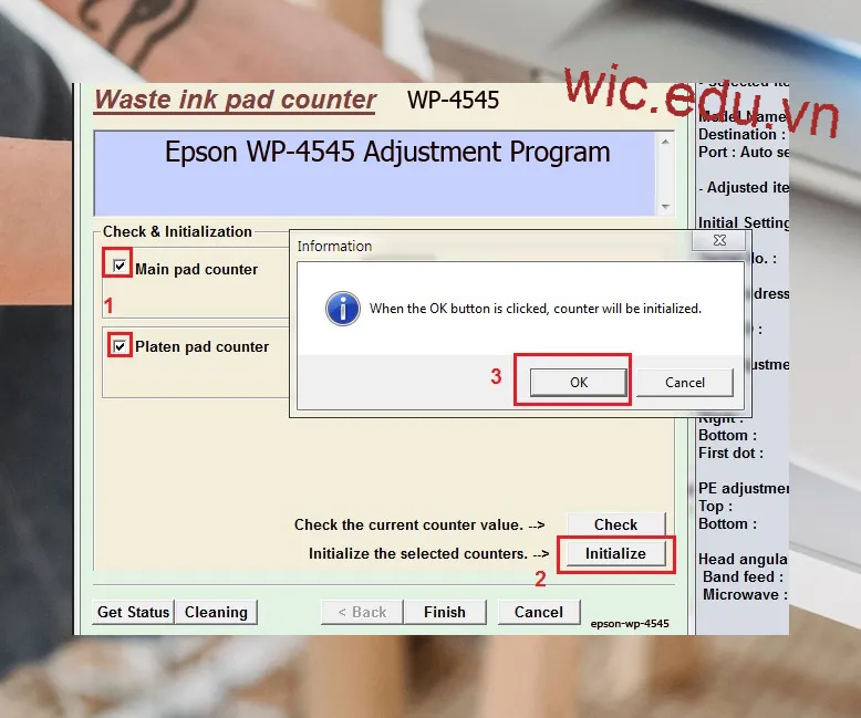 Phần mềm Reset máy in Epson WP-4545