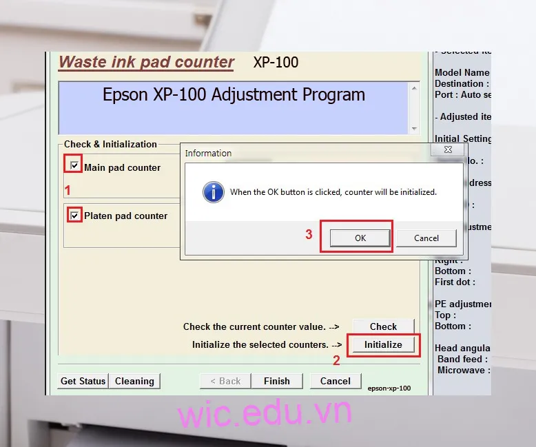 Phần mềm Reset máy in Epson XP-100