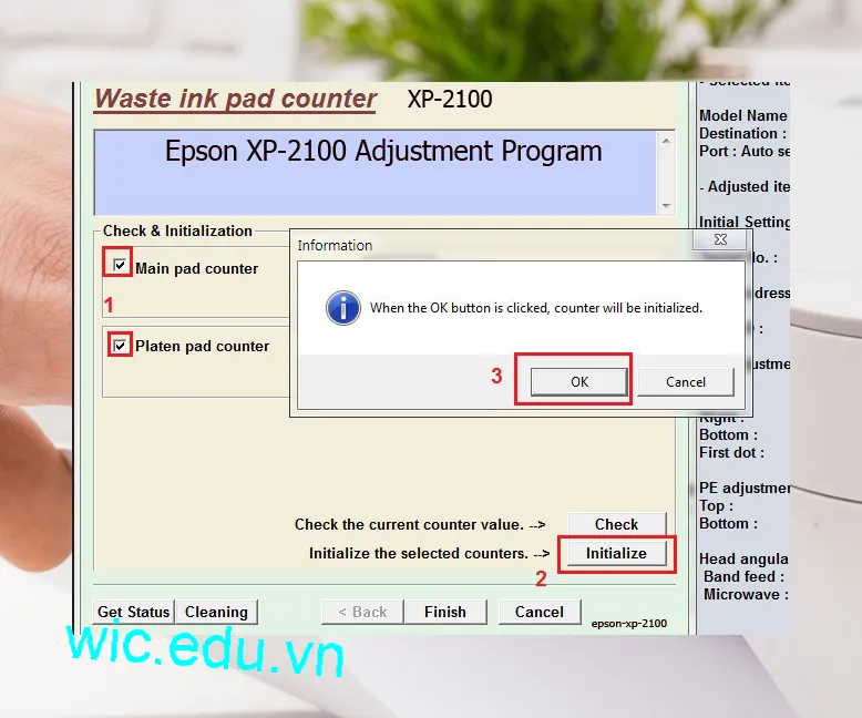 Phần mềm Reset máy in Epson XP-2100