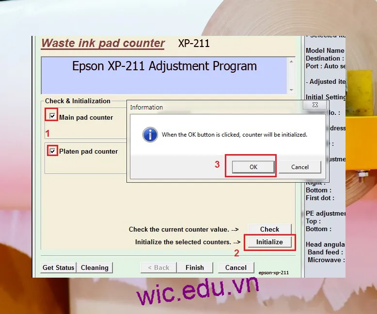 Phần mềm Reset máy in Epson XP-211