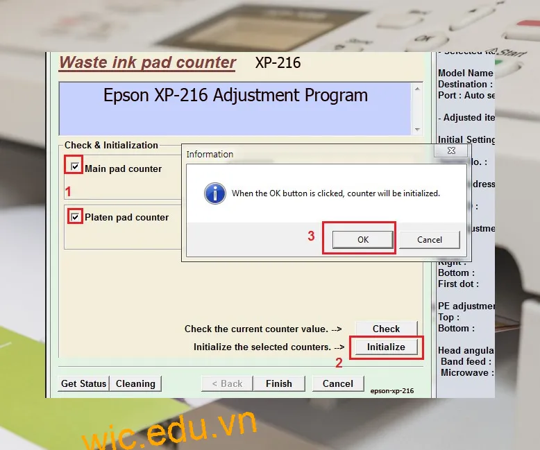 Phần mềm Reset máy in Epson XP-216