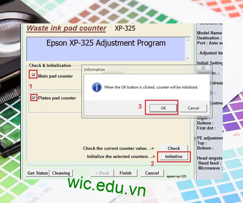 Phần mềm Reset máy in Epson XP-325