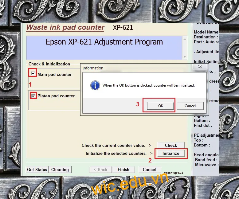 Phần mềm Reset máy in Epson XP-621