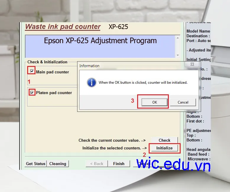 Phần mềm Reset máy in Epson XP-625